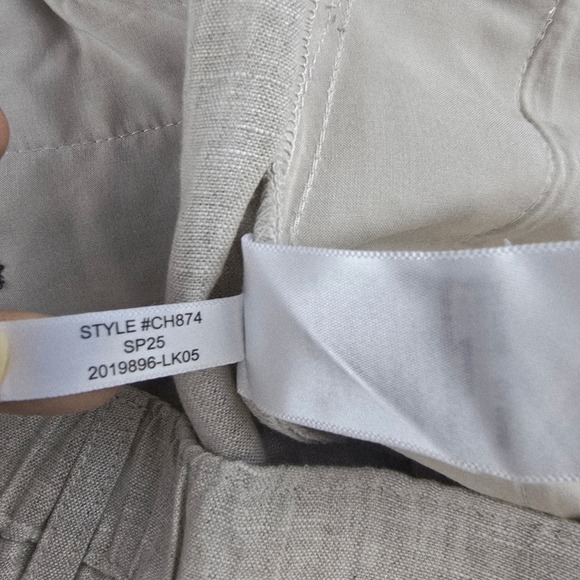 J. Crew NWT Linen Blend Relaxed Fit High Waist Shorts Beige Women's XL - Picture 8 of 11